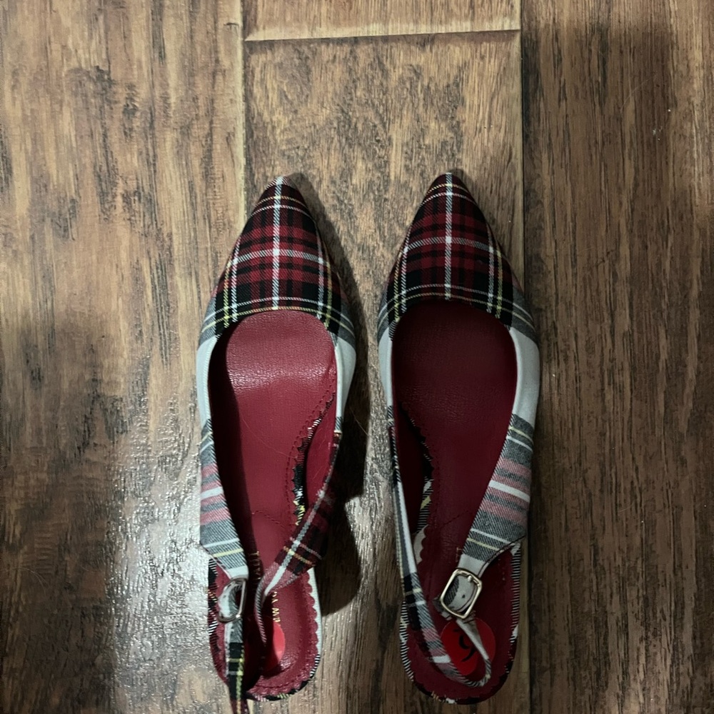 Plaid Women's Slingback Flats